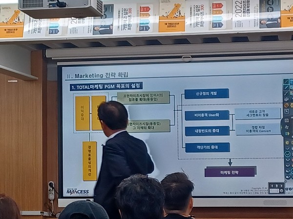 지난 25일 38기 실무형프랜차이즈 전문가과정에서 서민교 한성대학교 교수가 'FC 마케팅 기획 및 실무'에 대해 강연했다.